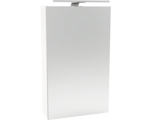 LED-Spiegelschrank Fackelmann Small Bathroom Collection 1-türig links 40x68x16,2 cm weiß