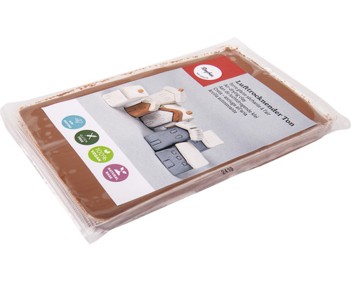 Lufttrocknende Modelliermasse in einer transparenten Verpackung