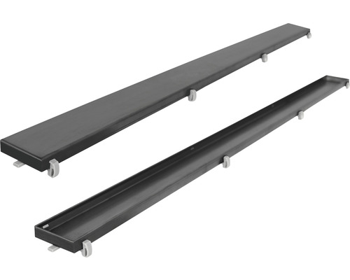 Zwei Duschrinne aus Metall