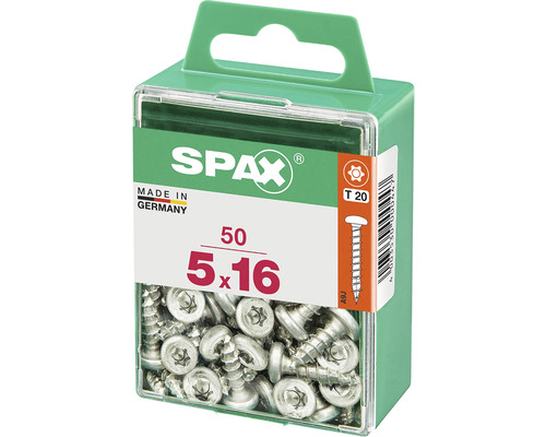 Spax Universalschraube T 20, Halbrundkopf, 5x16 mm, 50 Stück