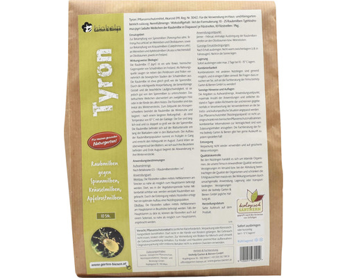 Tyron Raubmilben Packung gegen Spinnmilben, Kräuselmilben und Apfelrostmilben