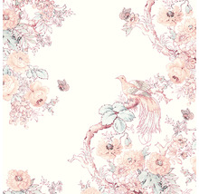 Tapete mit Vogel- und Blumenmuster