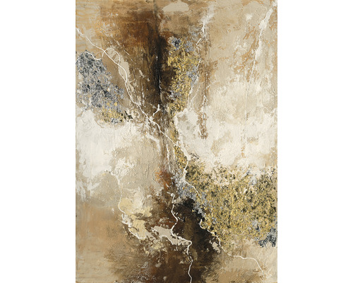 Leinwandbild Original Brown-Silver-Gold IV 50x70 cm Leinwandbild Original Brown-Silver-Gold IV 50x70 cm