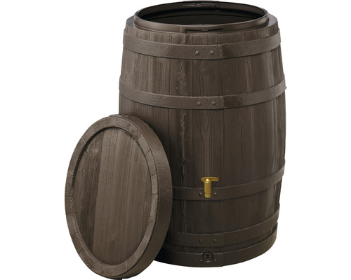 Regentonne mit Deckel und Wasserhahn
