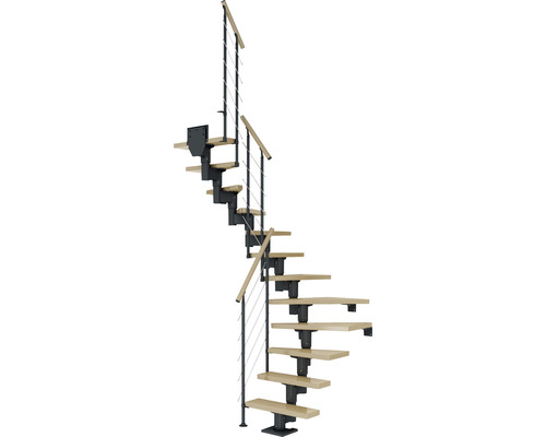 Pertura Mittelholmtreppe Spiros Anthrazit 1/2-gewendelt 65 cm Relinggeländer Ahorn Leimholz Lackiert 14 Stufen / 15 Steigungen Pertura Mittelholmtreppe Spiros Anthrazit 1/2-gewendelt 65 cm Relinggeländer Ahorn Leimholz Lackiert 14 Stufen / 15 Steigungen