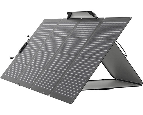 Faltbares Solarmodul im aufgebauten Zustand