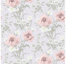 Blumentapete mit Rosen und Wildblumenmuster