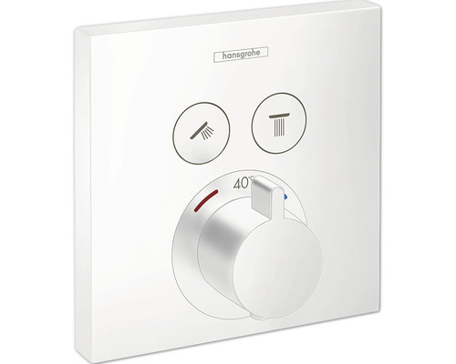 Unterputz Thermostat-Brausearmatur hansgrohe ShowerSelect 15763700 weiß matt