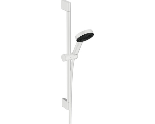 Brausegarnitur hansgrohe Pulsify Select S 105 3jet Relaxation 66,9 cm weiß matt Brausestange mit Handbrause