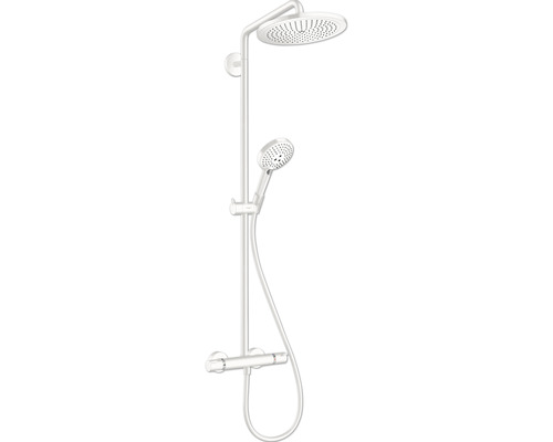 Duschsäule hansgrohe Showerpipe Croma Select S 280 mit Thermostat weiß matt Duschsystem mit Kopf- und Handbrause