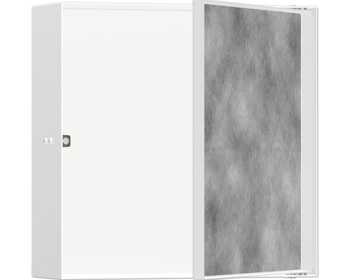 Wandnische hansgrohe XtraStoris Rock 300x300x100 mm weiß matt mit befliesbarer Tür