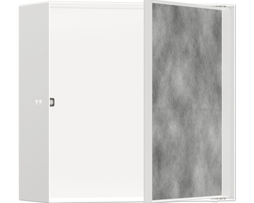 Wandnische hansgrohe XtraStoris Rock 300x300x140 mm weiß matt mit befliesbarer Tür