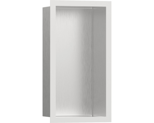 Wandnische hansgrohe XtraStoris Individual 300x150x100 mm edelstahl gebürstet/weiß matt