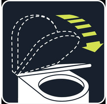 Symbol für Toilettendeckel mit Absenkautomatik