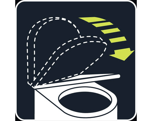 Symbol für Toilettendeckel mit Absenkautomatik