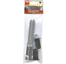 TOX Thermo Proof Wood Schrauben Set M12x190/80 mit zwei Schrauben, Muttern und Dübeln in einer Verpackung