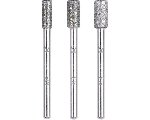 Drei Diamantfräser für Schleifarbeiten