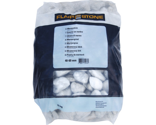 Zierkies Marmor 40-60 mm 25 kg Carrara-Weiß