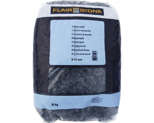 Basaltsplitt Flairstone 8-12 mm 25 kg schwarz