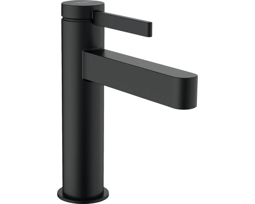 Waschtischarmatur hansgrohe Finoris 110 mit Push-open-Ablaufventil 76023670 schwarz Waschtischarmatur aus Metall
