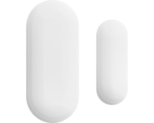 Zwei weiße Magnetschalter für die Alarmanlage