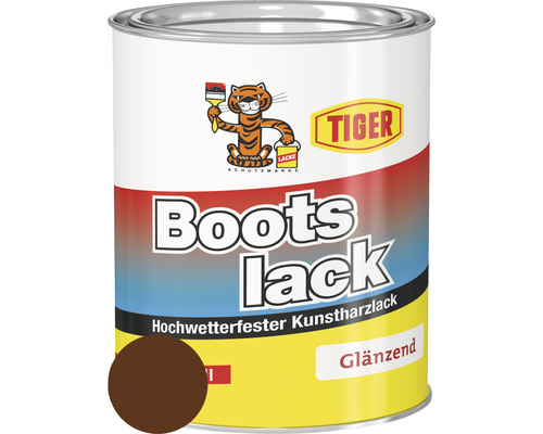 Tiger Bootslack glänzend RAL 8011 nussbraun 750 ml
