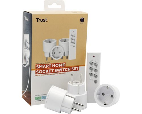 Trust Smart Home Steckdosen Schaltset mit Fernbedienung