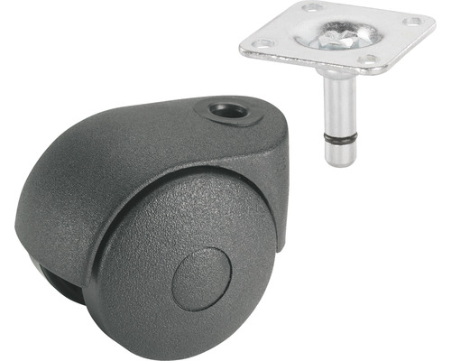 Möbelrolle mit Montageplatte