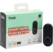 Klingelknopf TRUST Smarthome (TSH) Funk Selbstlernend Schwarz