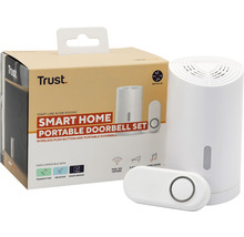 Klingelknopf Türklingel TRUST Smarthome (TSH) Funk Selbstlernend (Batteriebetrieb), weiß