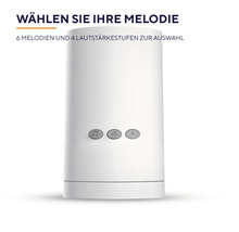Klingelknopf Türklingel TRUST Smarthome (TSH) Funk Selbstlernend (Batteriebetrieb), weiß