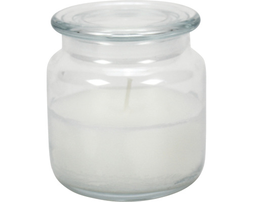 Kerzenglas Citronella Ø 10 cm weiß