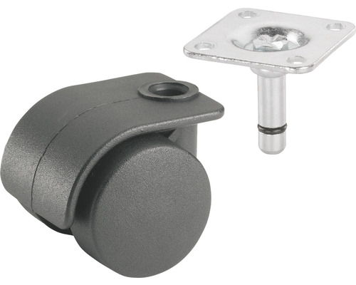 Tarrox Containerrolle, bis 70 kg, 35 x 48 mm Möbelrolle mit Platte