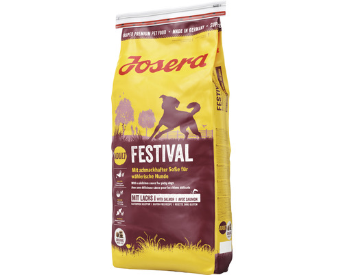 Hundefutter trocken Josera Festival 12,5 kg mit schmackfafter Soße für wählerische Hunde Josera Festival Trockenfutter für ausgewachsene Hunde mit Lachs