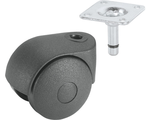 Möbelrolle mit Montageplatte
