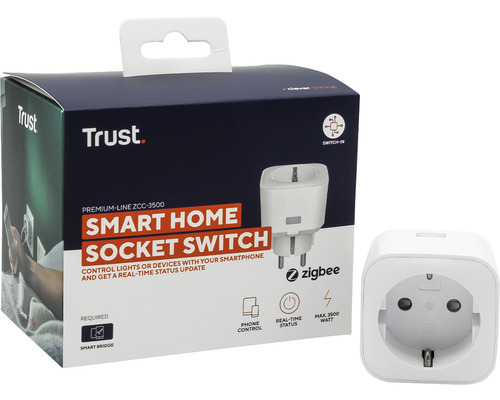 Trust Smart Home Steckdosenschalter mit Verpackung