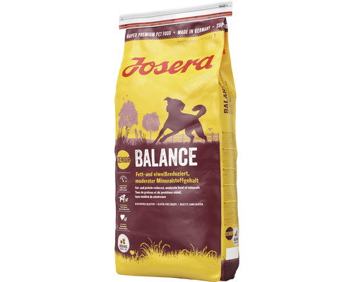 Hundefutter trocken Josera Balance 12,5 kg Fett- und eiweißreduziert, moderater Mineralstoffgehalt Josera Senior Balance Hundetrockenfutter in einer Verpackung