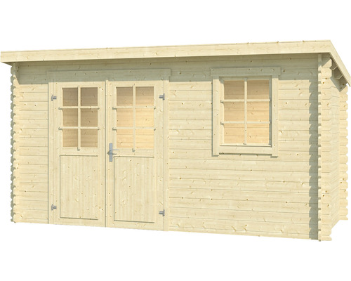 Holzgartenhaus mit Doppeltür und Fenster