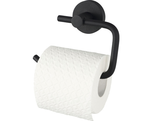 Toilettenpapierhalter Haceka Kosmos ohne Deckel schwarz matt