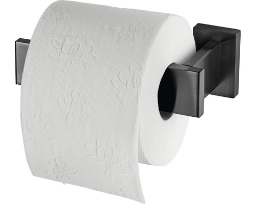 Toilettenpapierhalter Haceka Edge Rechtwinkel ohne Deckel graphit gebürstet