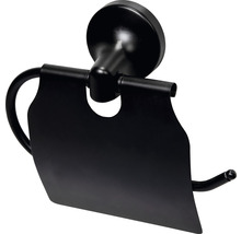 Toilettenpapierhalter Haceka Aspen mit Deckel schwarz matt