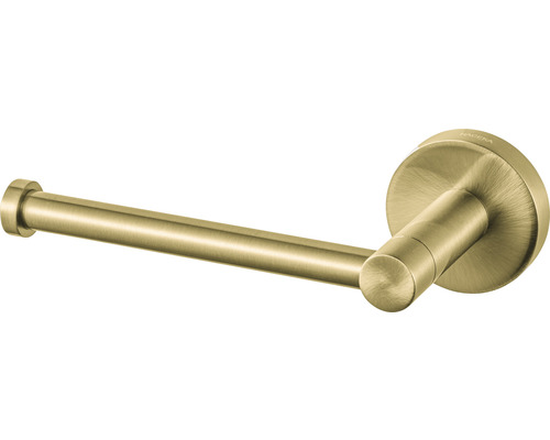 Toilettenpapierhalter Haceka Kosmos Rechterwinkel ohne Deckel gold gebürstet Toilettenpapierhalter aus Metall