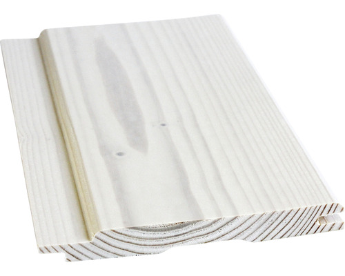 Muster Rundprofil Fichte weiss transparent