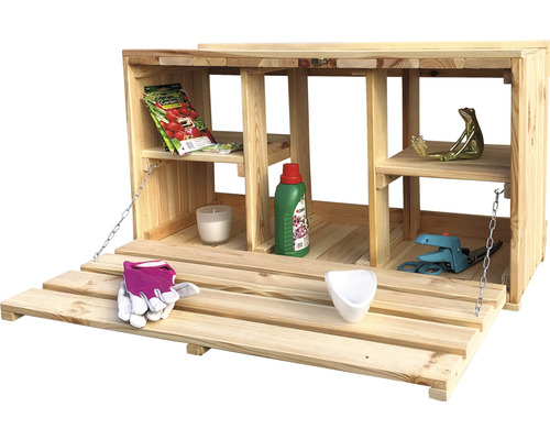 Gartenschrank, Wandschrank promadino Jörn 83 x 32 x 43 cm natur