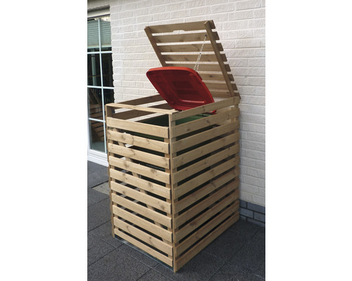 Mülltonnenbox promadino Vario V für 1 Tonne 77 x 92 x 122 cm natur