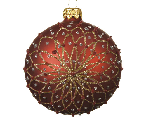 Christbaumkugel Glas Ø 8 cm rot