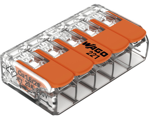 Wago 221 Verbindungsklemme für elektrische Leitungen