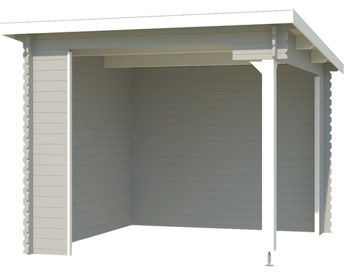 Holzunterstand mit Dach zum Lagern von Gegenständen