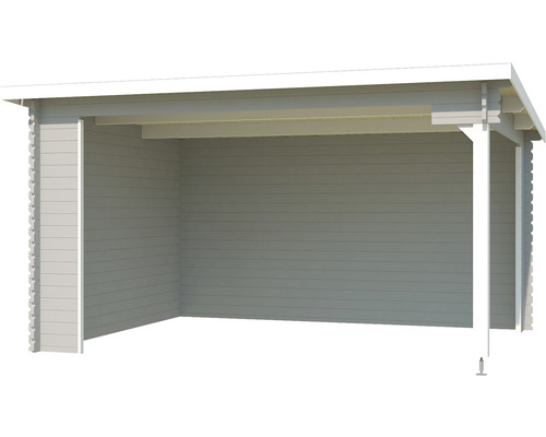 Holzunterstand mit Überdachung