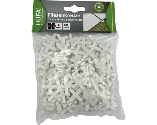 Fliesenlegekreuze Hufa 5 mm 200er Pack weiß Fliesenlegekreuze Hufa 5 mm 200er Pack weiß